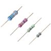 Electronic component image of 1 Ohm 1/2W 1% Metal Film Resistor for circuit design.