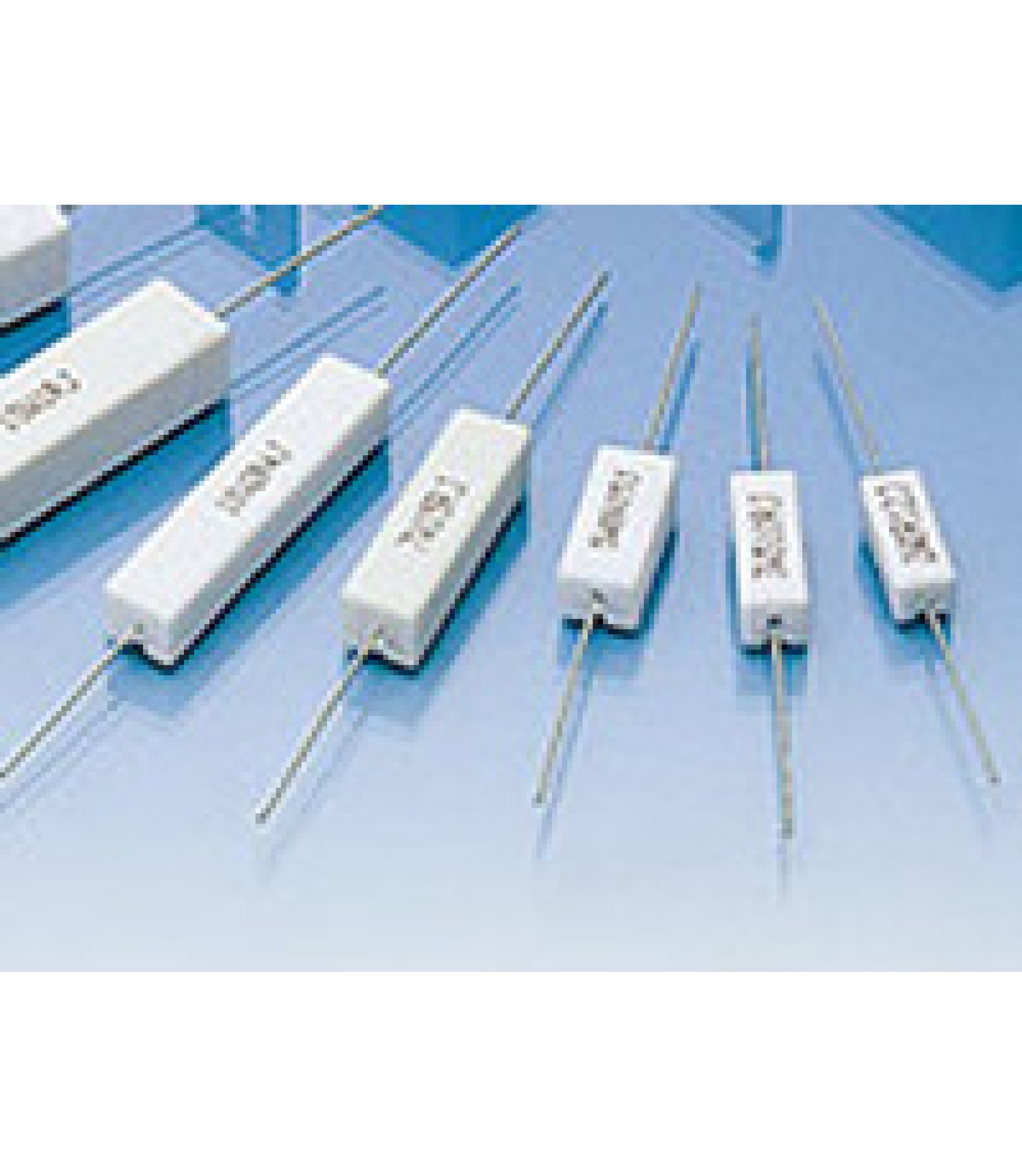 Electronic component image of 1 Ohm 5W Cement Resistor for circuit design.