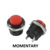 PUSH BUTTON SWITCH MOMENTARY Red Color SPST 3A 250VAC