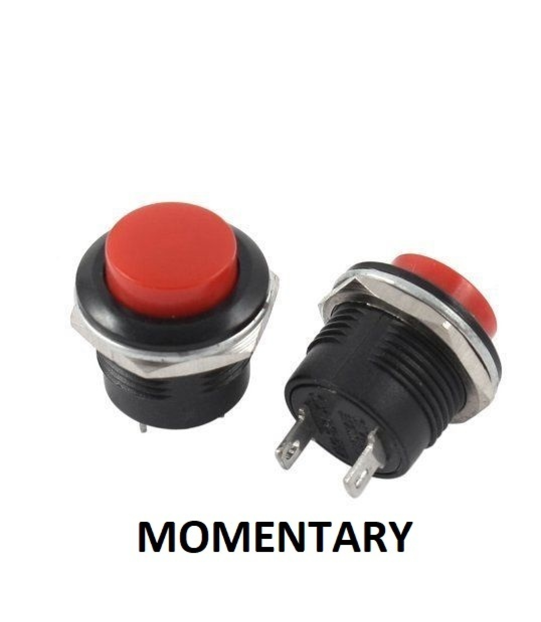 PUSH BUTTON SWITCH MOMENTARY Red Color SPST 3A 250VAC