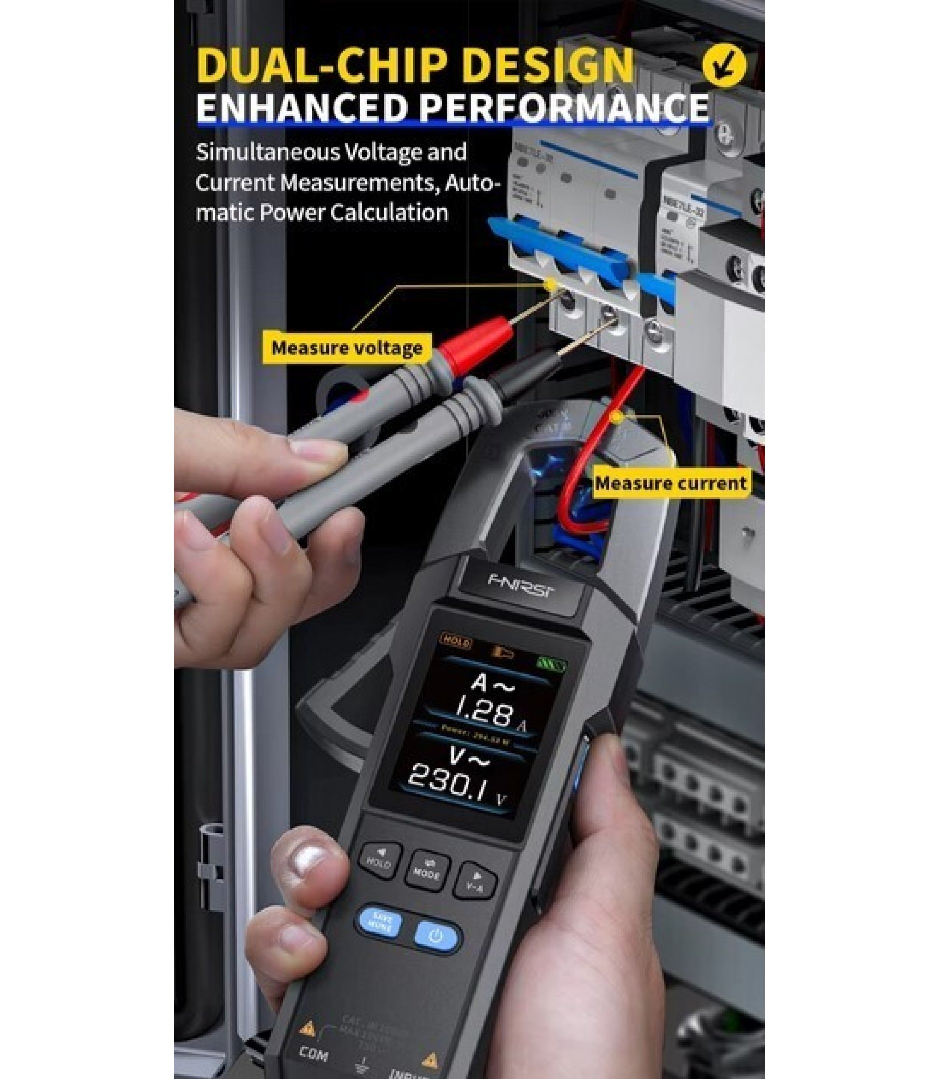 DMC-100 DC AC Current Clamp Digital Multimeter 600A