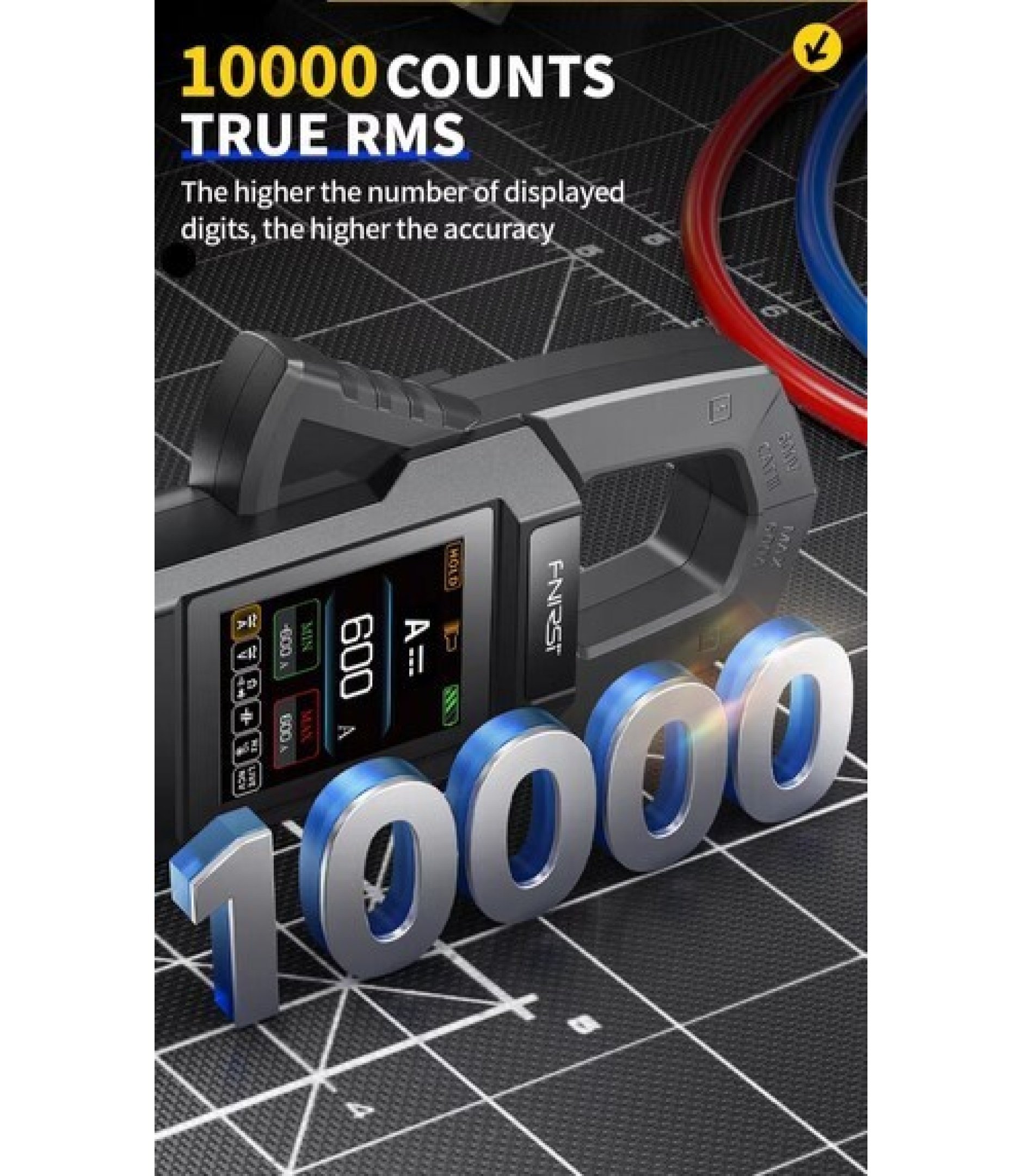 DMC-100 DC AC Current Clamp Digital Multimeter 600A