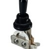 Mini Toggle Switch 3 Way SPDT On-Off-On Metal Housing Black Handle