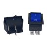 Rocker Switch Blue ON/OFF DPST 16A 250VAC Panel Mount, Snap-In without lamp