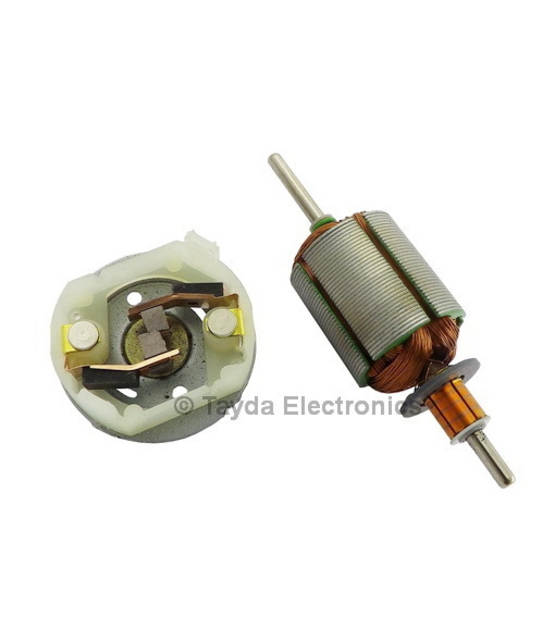 Electronic component image of 12V 50mA DC Motor 5 Poles Carbon Brushes for circuit design.