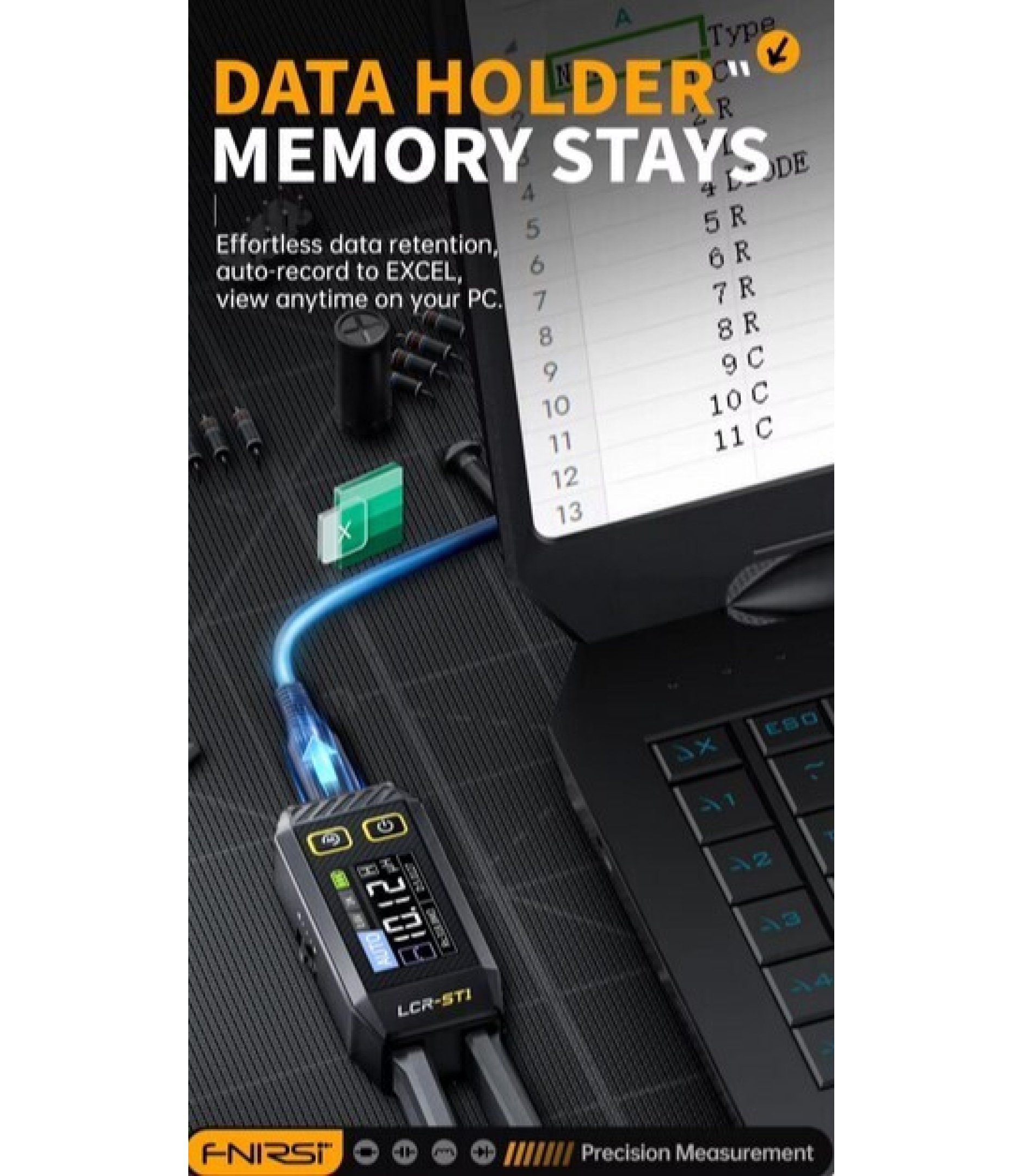 LCR-ST1 Mini Smart Tweezer LCR SMD ESR Tester