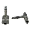 6.35mm 1/4" Stereo Right Angle Square Plug Silver Color