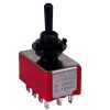 Mini Toggle Switch 1M Series 4PDT On-On-On Black Shaft