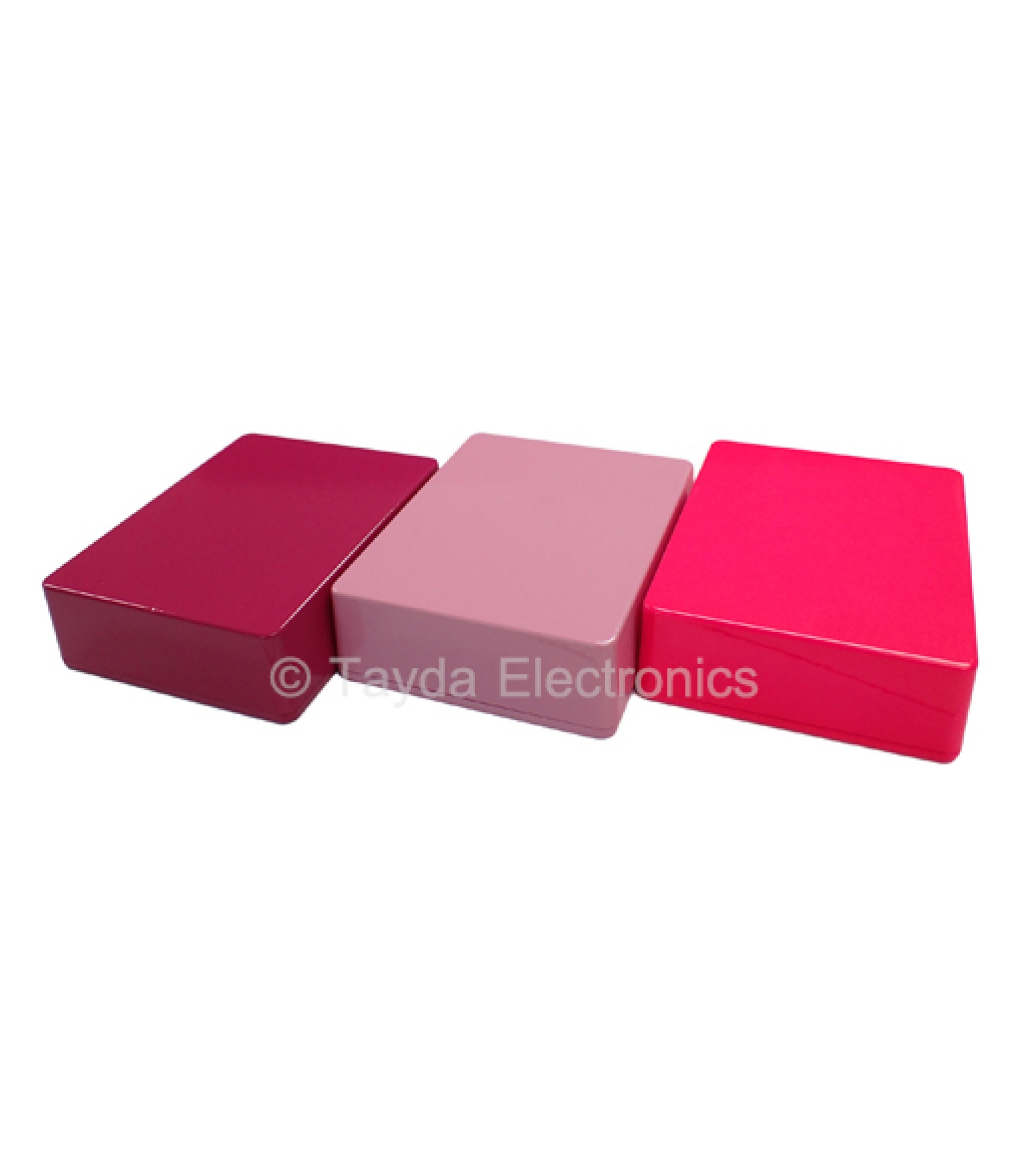 1590BB Style Aluminum Diecast Enclosure Glowing Pink