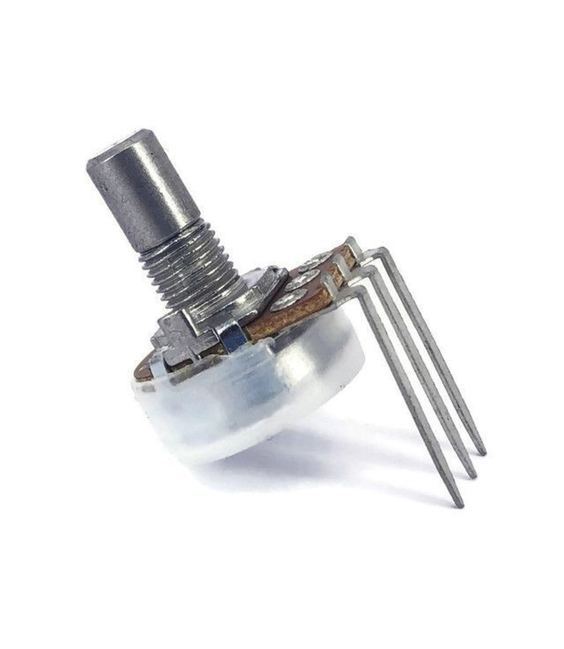10K OHM Logarithmic Taper Potentiometer PCB Mount Round Shaft Dia: 6.35mm