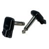 6.35mm 1/4" Mono Right Angle Square Plug Black Housing Color