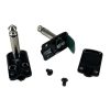 6.35mm 1/4" Mono Right Angle Square Plug Black Housing Color