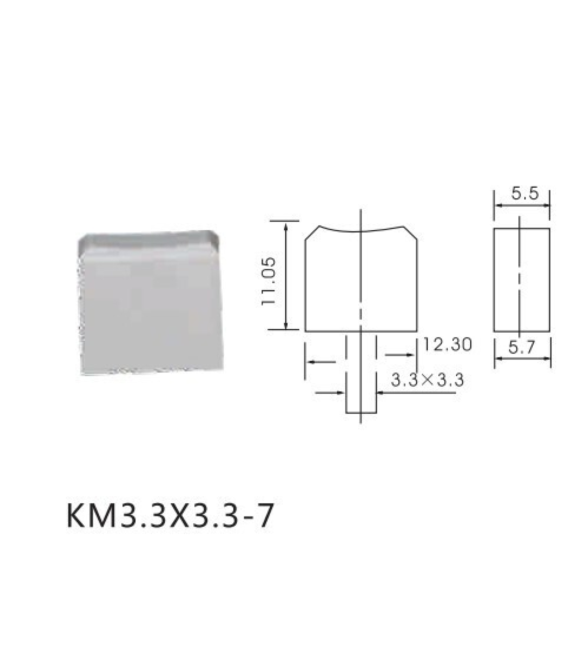 KM3.3x3.3 Push Switch Round Caps Gray Color Size 12.3x11.2mm