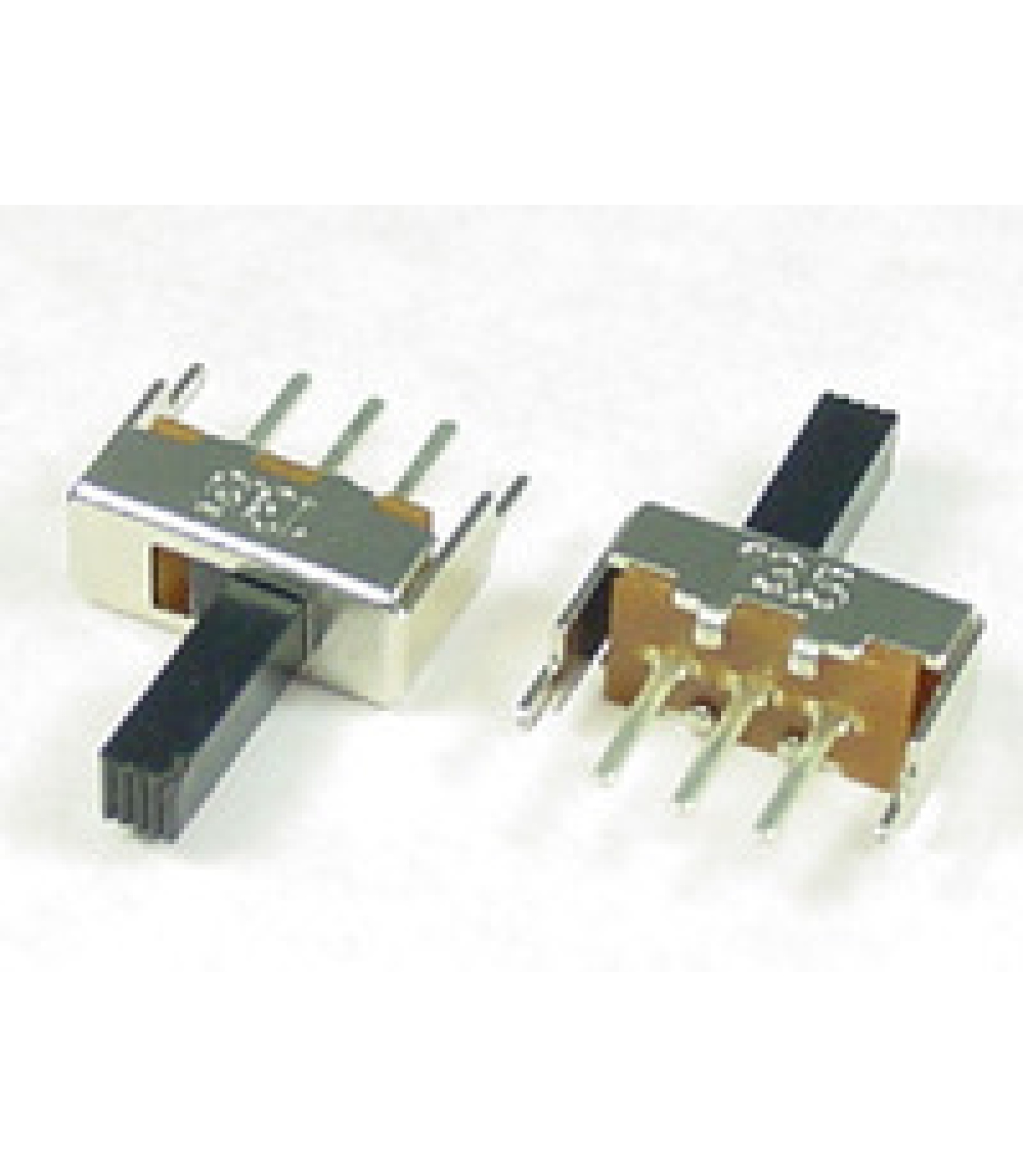 Electronic component image of 1P2T Through Hole Slide Switch 0.3A 30VDC for circuit design.