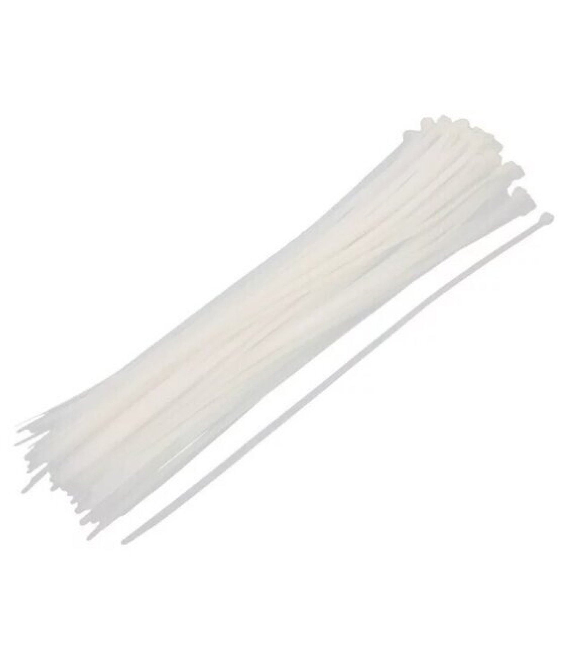 White Nylon Cable Ties Self-Locking 3x250mm 100PCS