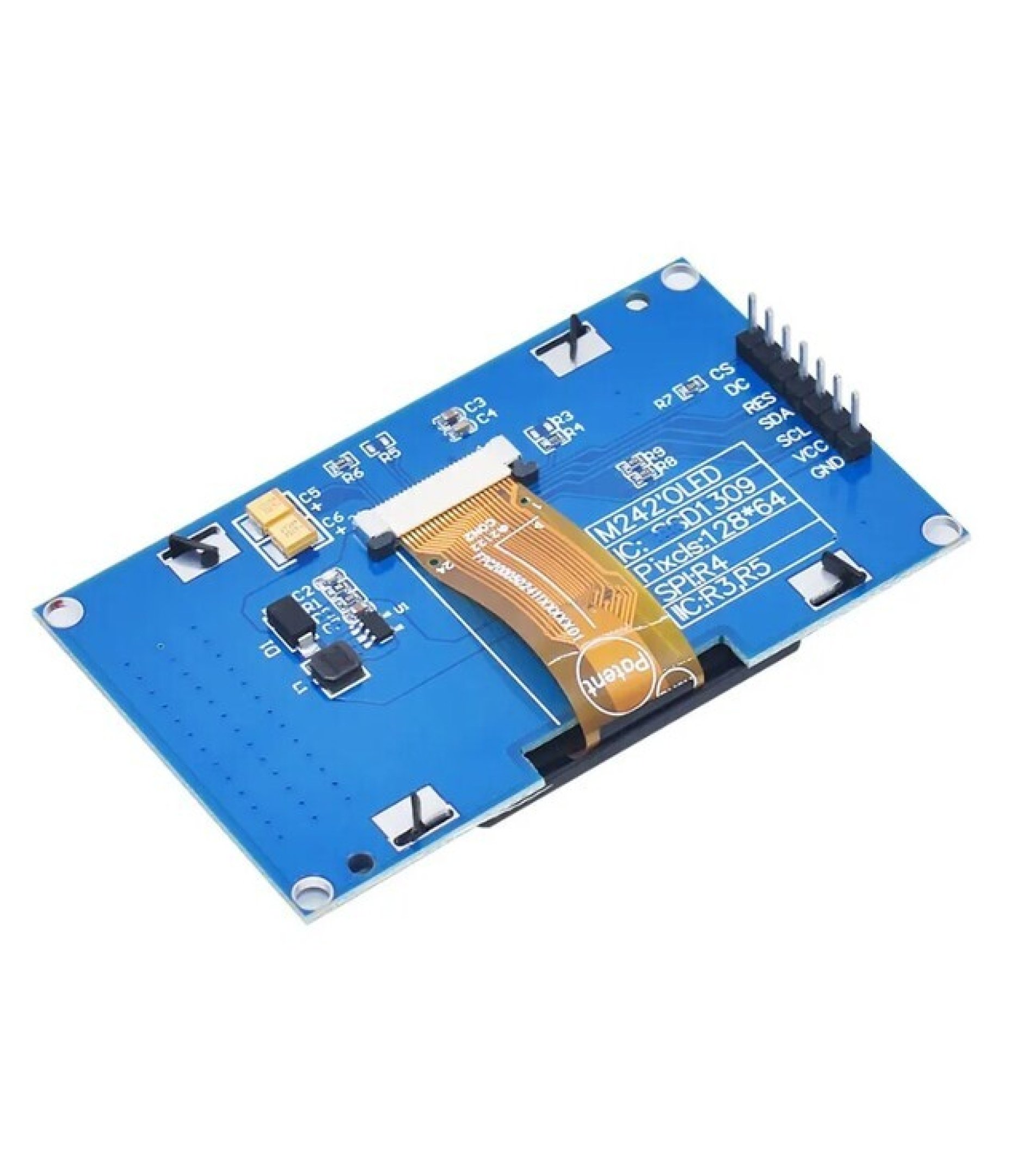 2.42 inch OLED Display Module 7Pins with White Character