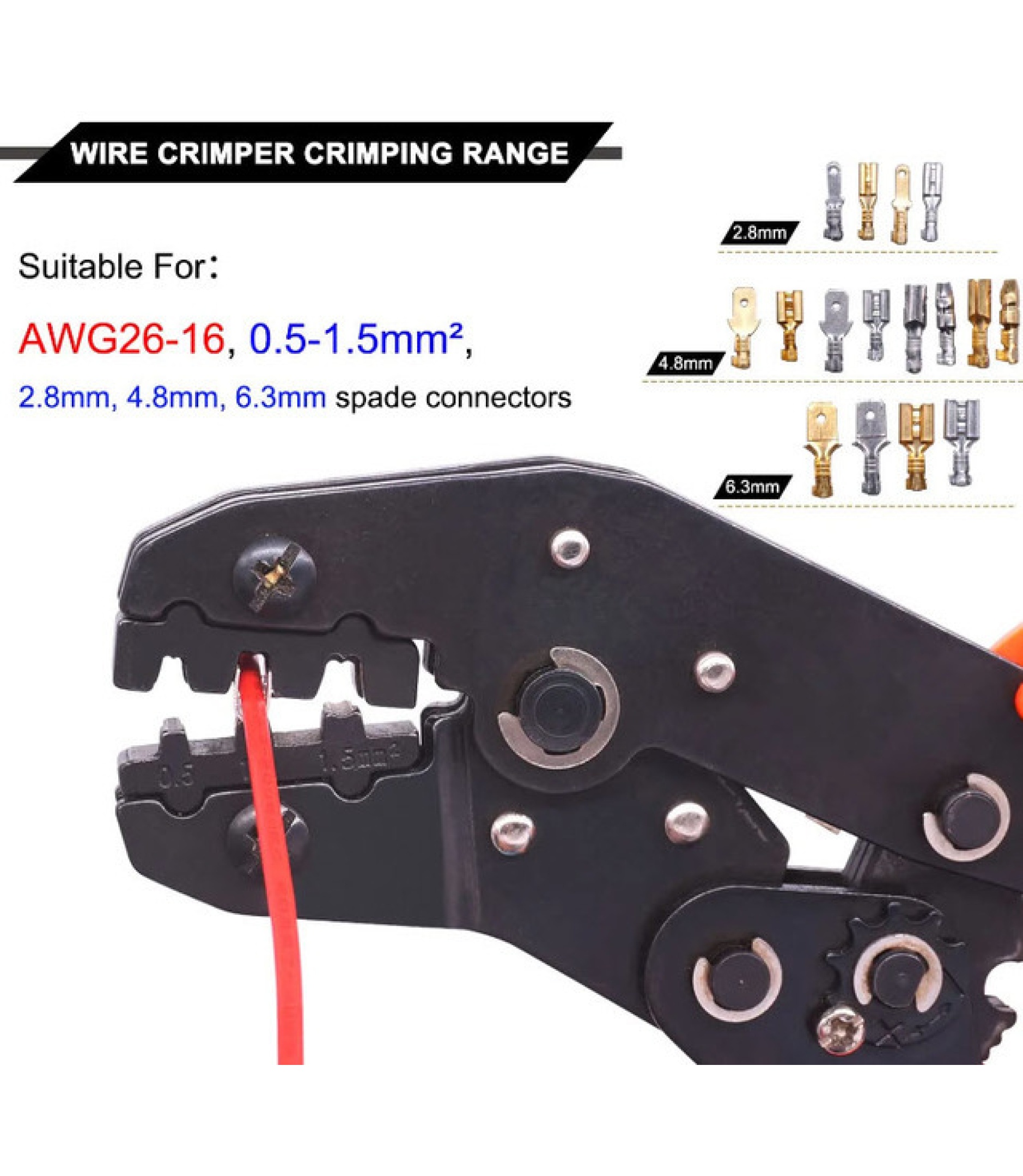SN-48B Crimping Tool Plier 0.5-1.5mm² for AWG 26-16