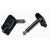 6.35mm 1/4" Mono Right Angle Square Plug Black Housing Color
