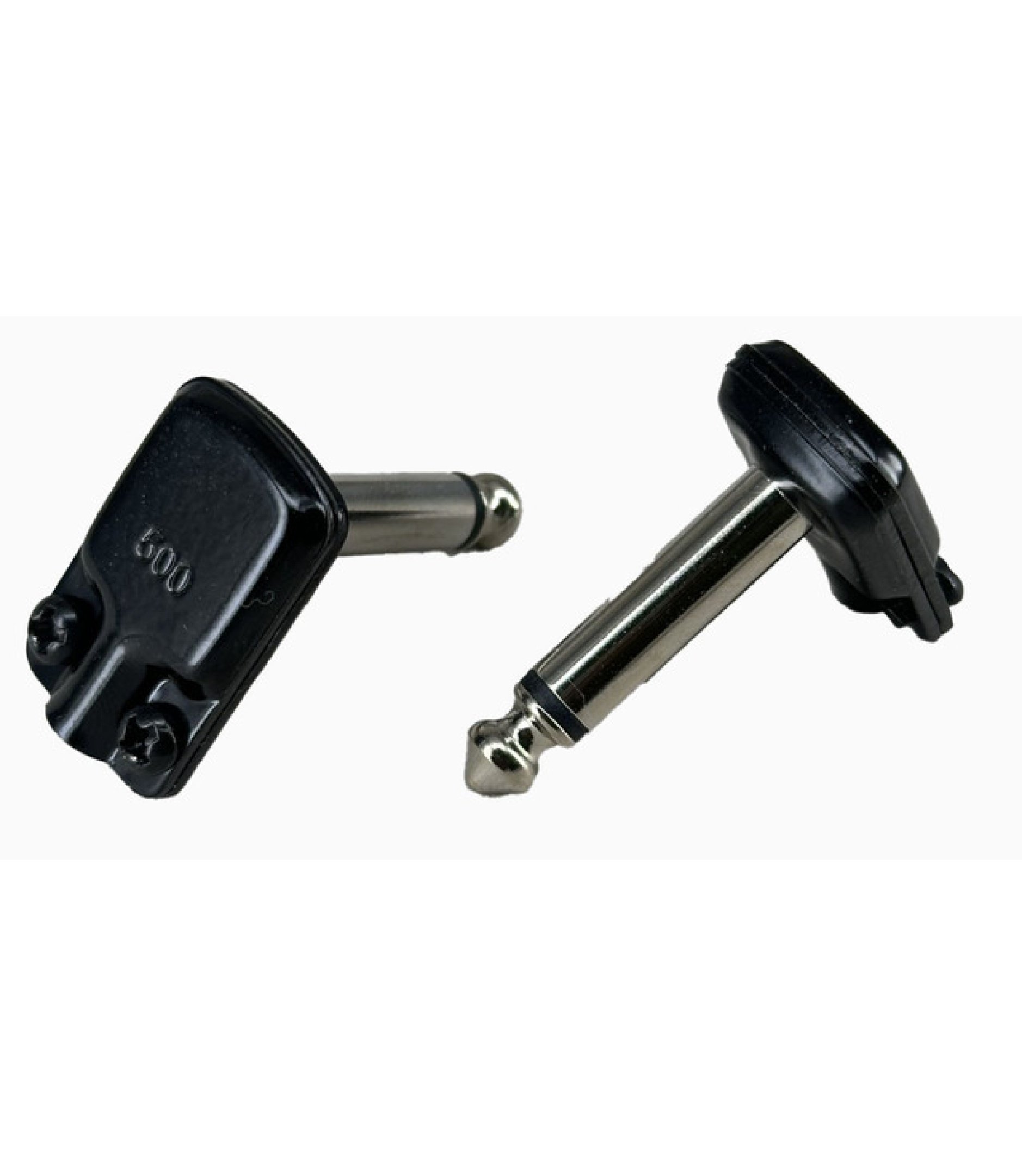 6.35mm 1/4" Mono Right Angle Square Plug Black Housing Color