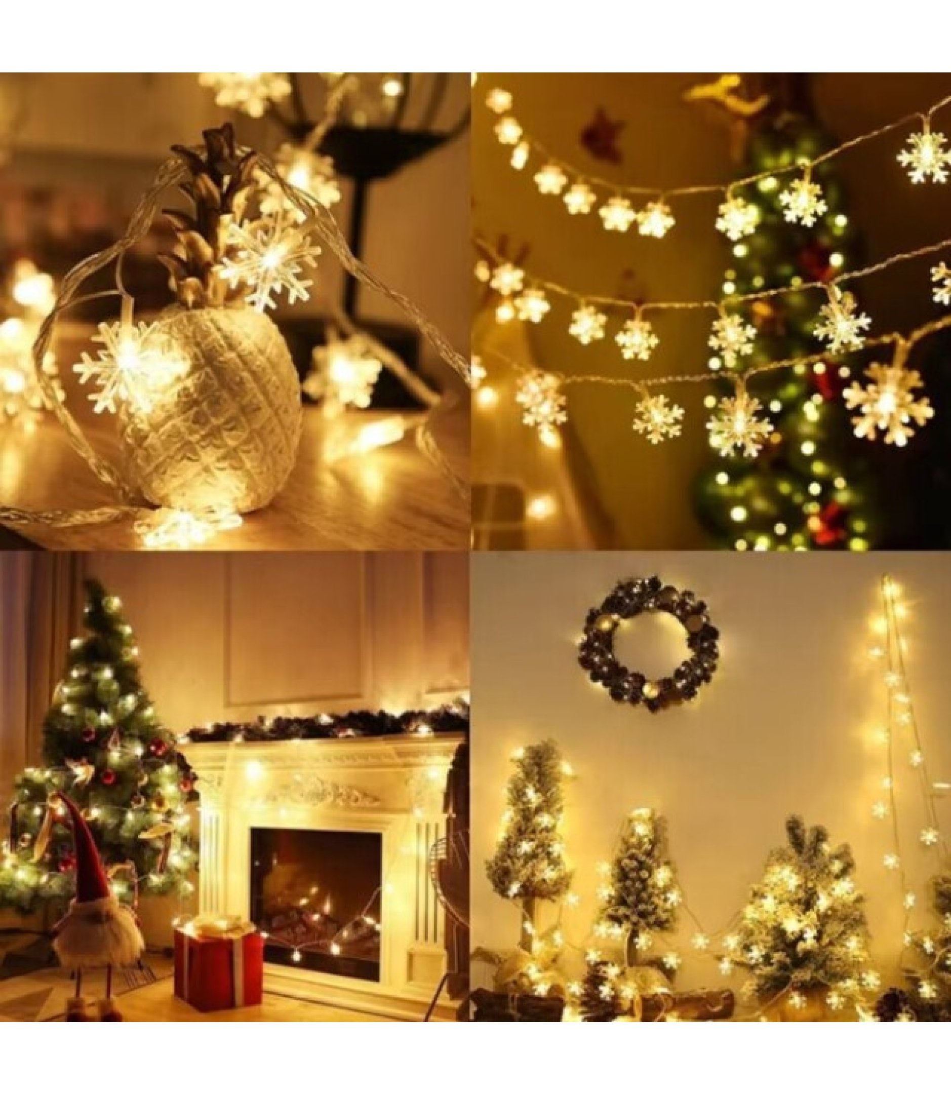 3M 20LED Snowflake Decoration Christmas Lights IP65