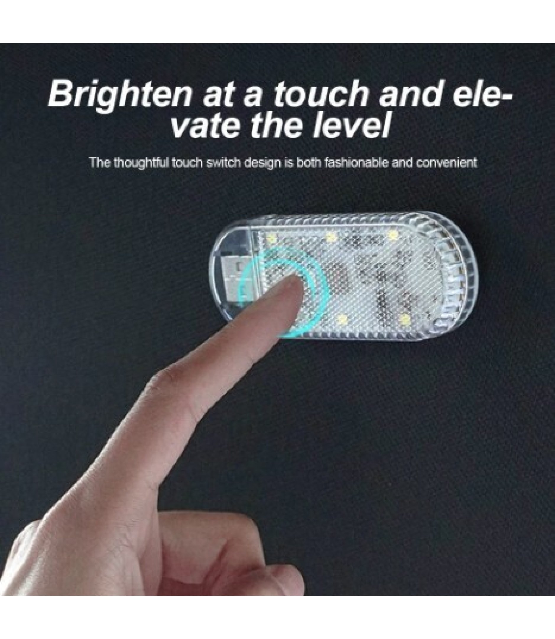 White LED Car Mini Touch Light USB