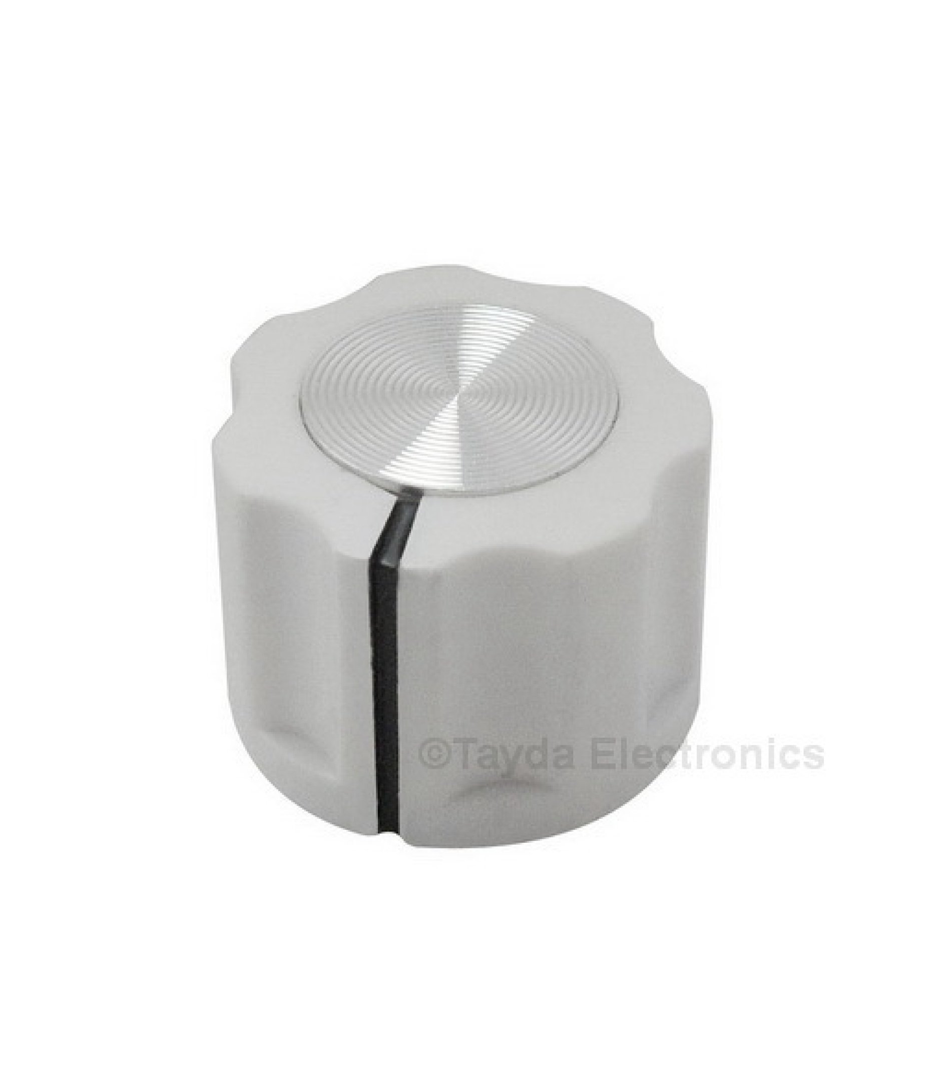 KN1360 ABS Fluted White Knob 16x12mm