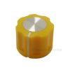 KN1360 ABS Fluted Yellow Knob 16x12mm