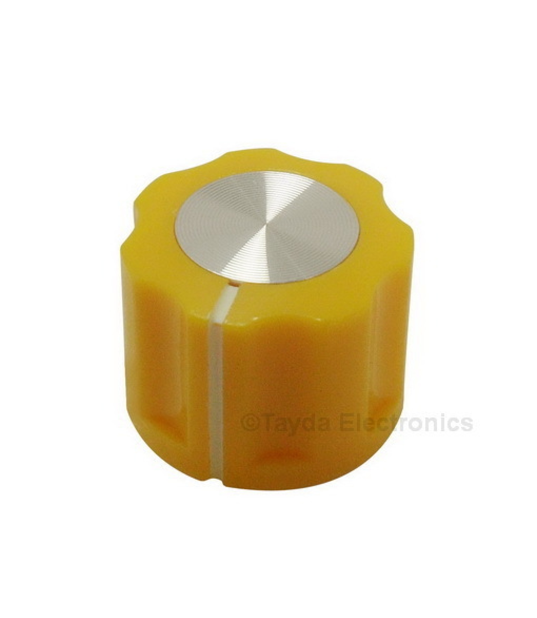 KN1360 ABS Fluted Yellow Knob 16x12mm