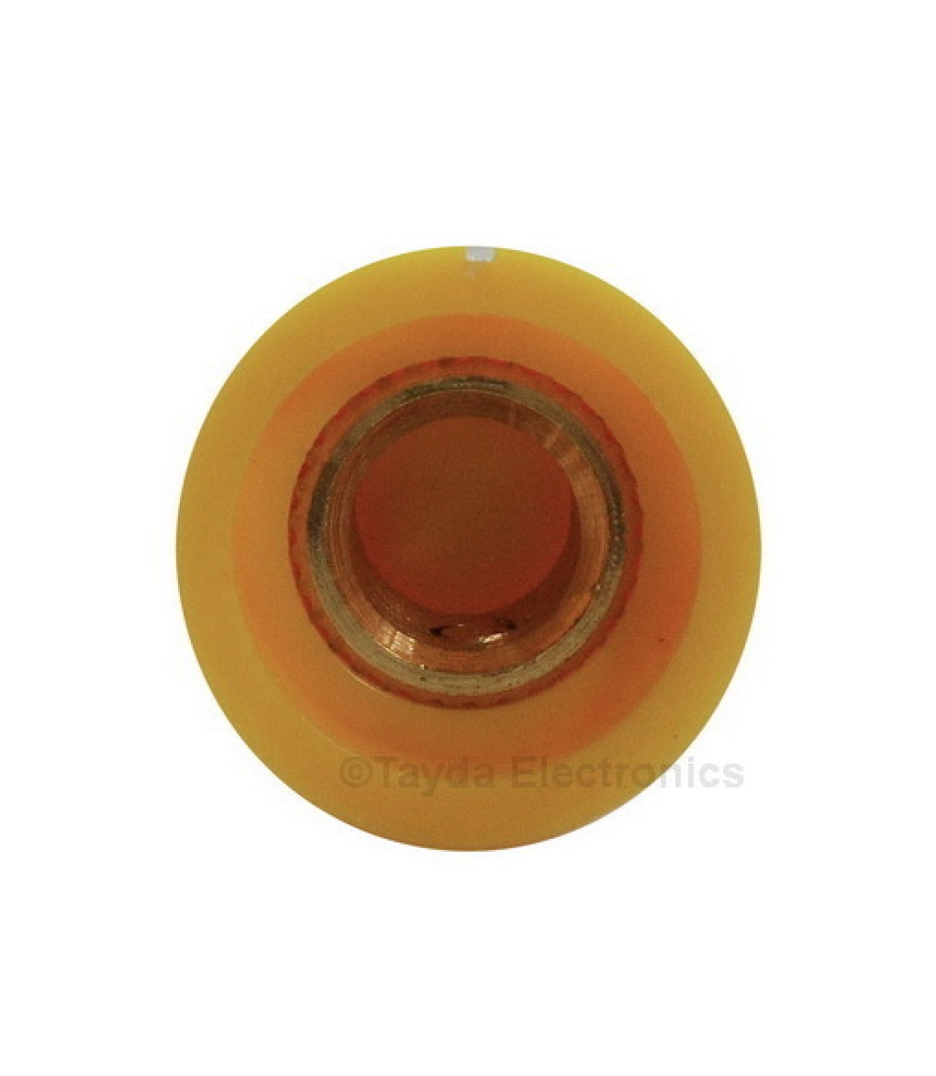 KN1360 ABS Fluted Yellow Knob 16x12mm