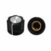 KN1360 ABS Fluted Black Knob 16x12mm