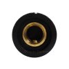 KN1360 ABS Fluted Black Knob 16x12mm