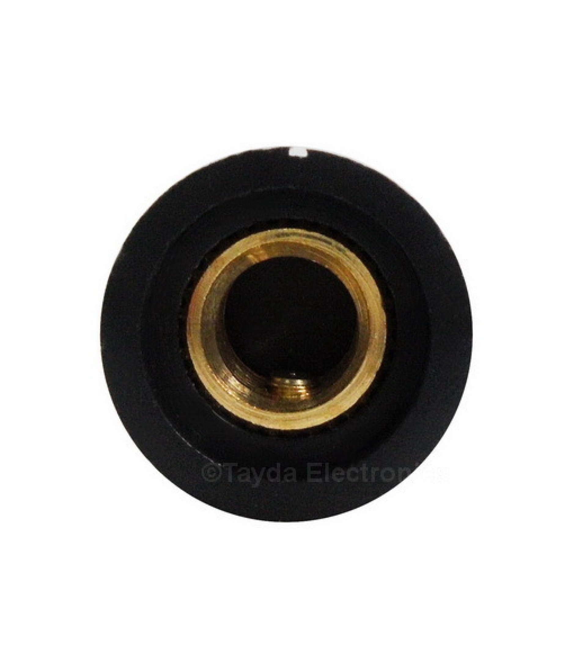KN1360 ABS Fluted Black Knob 16x12mm