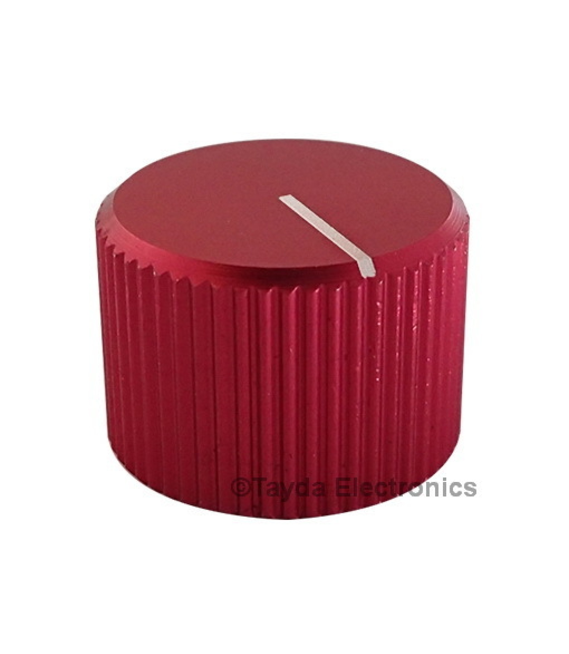 Knurled Aluminum Red Knob