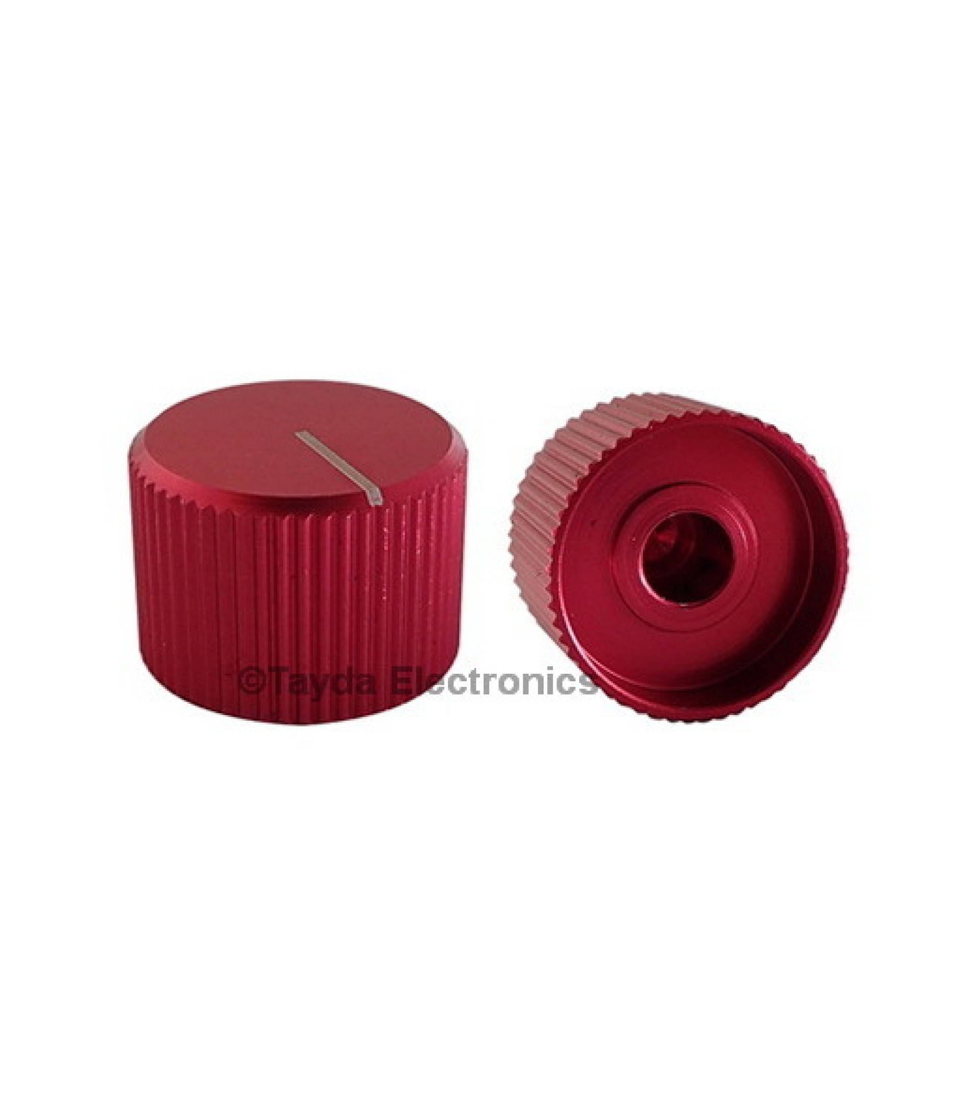 Knurled Aluminum Red Knob