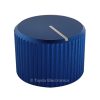 Knurled Aluminum Blue Knob Shaft Diameter 6mm