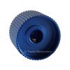 Knurled Aluminum Blue Knob Shaft Diameter 6mm