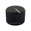 Knurled Aluminum Black Knob