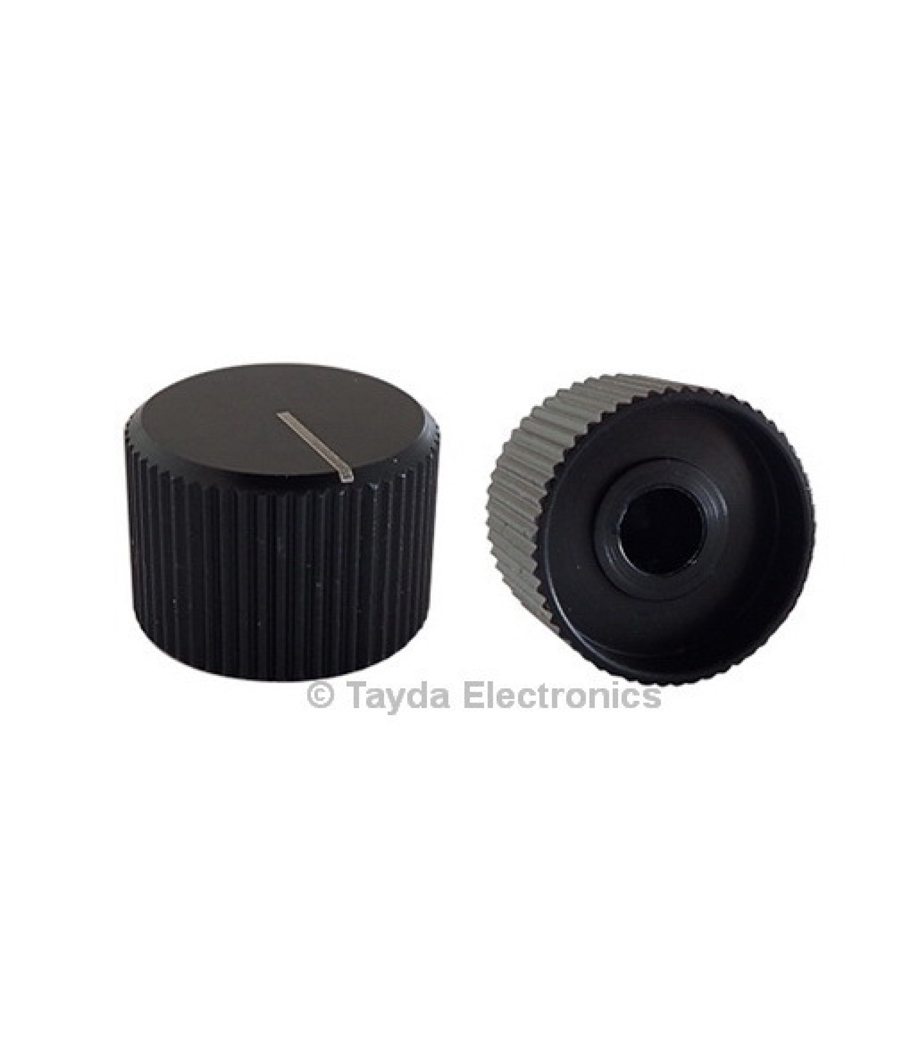 Knurled Aluminum Black Knob