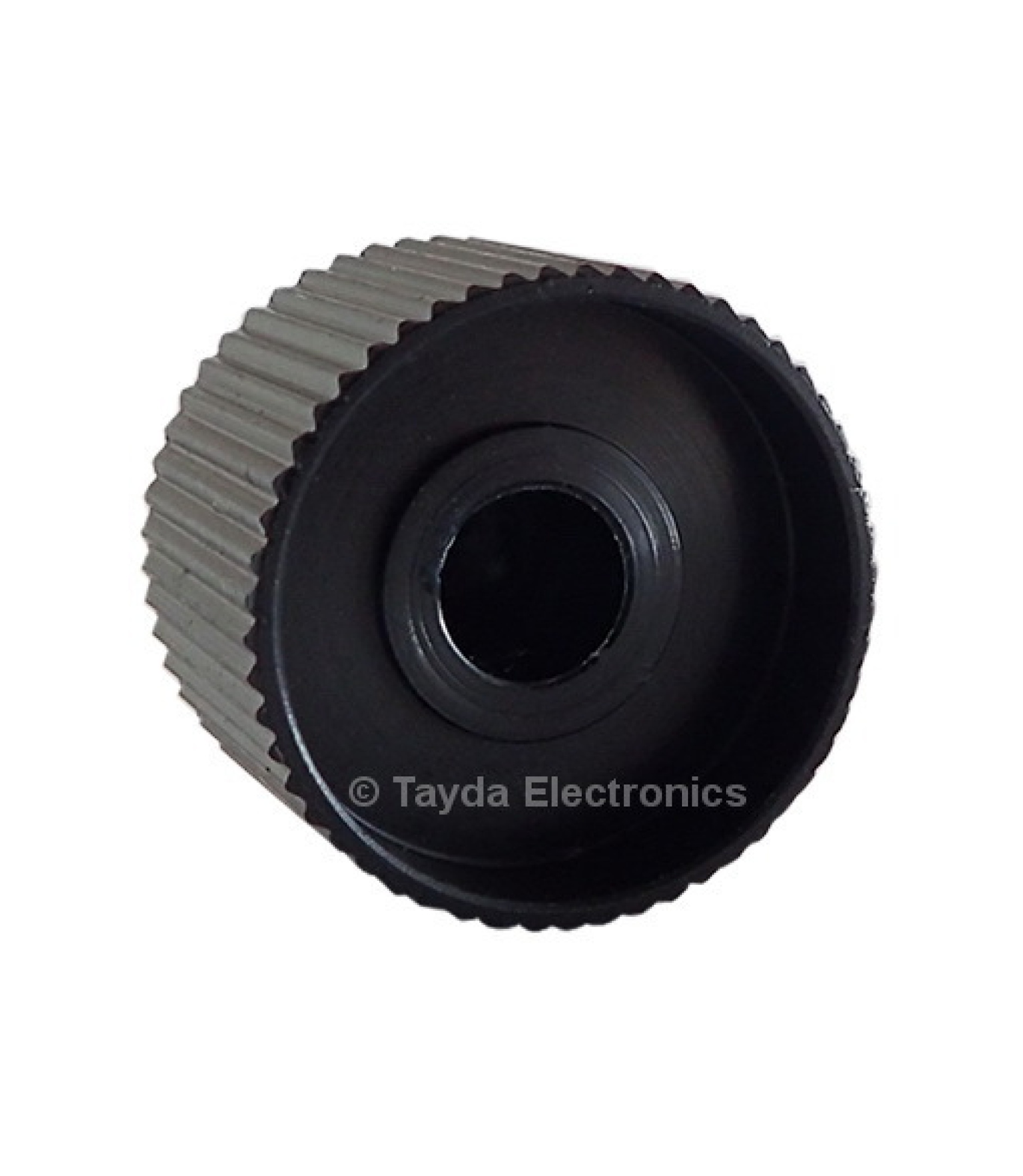 Knurled Aluminum Black Knob