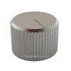 Knurled Aluminum White Knob