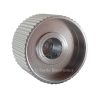 Knurled Aluminum White Knob