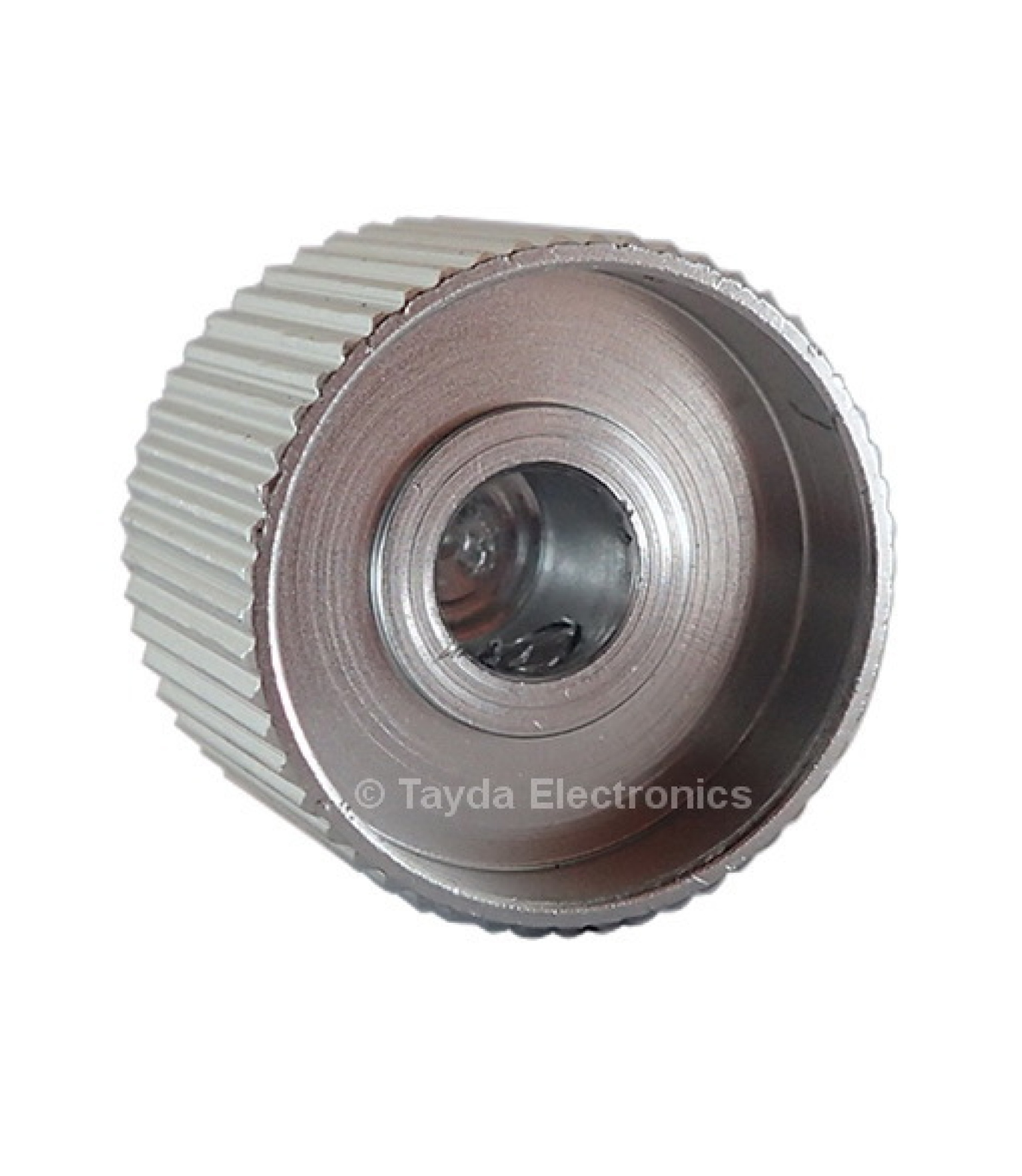 Knurled Aluminum White Knob