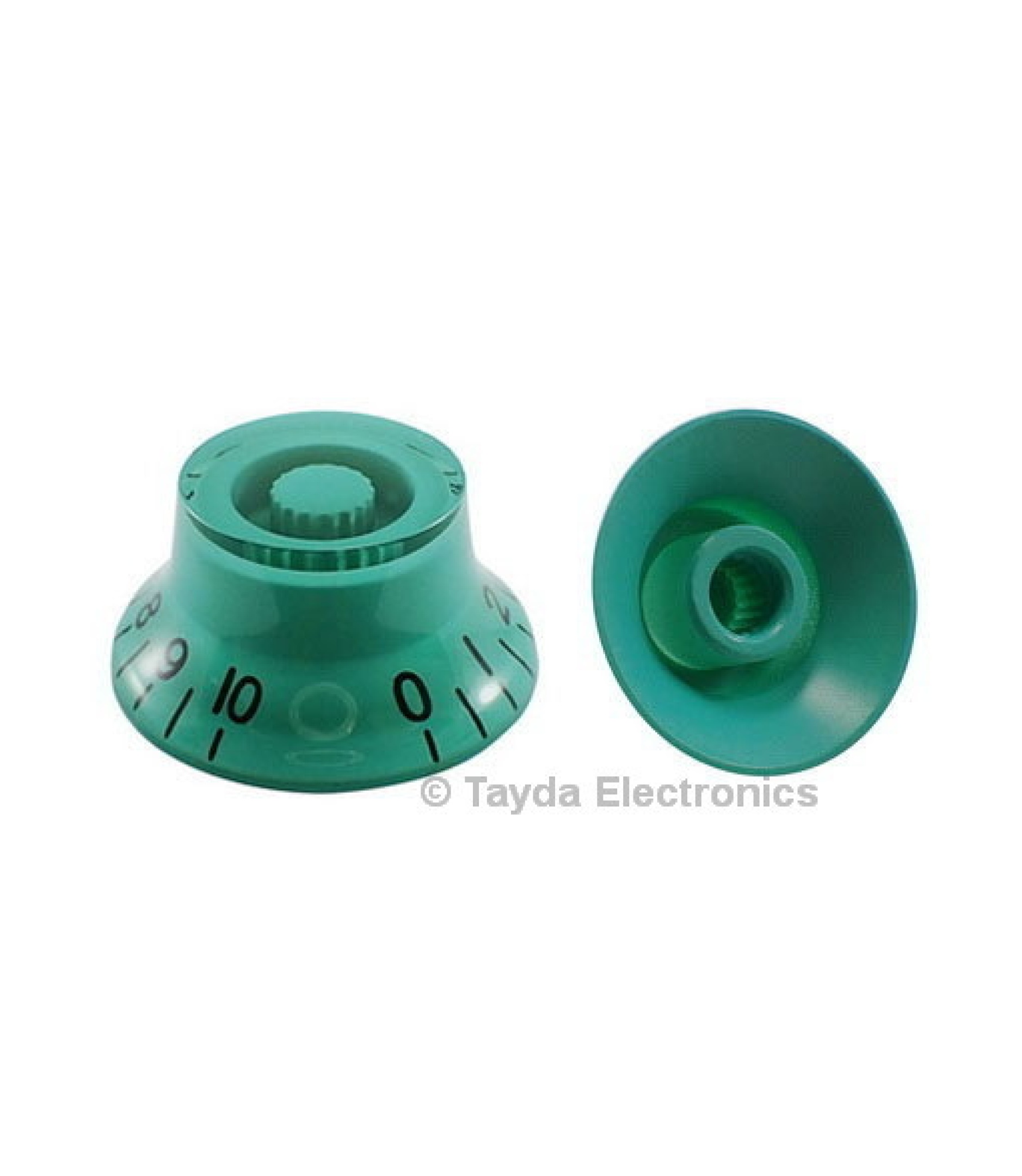 Green Gibson Style Knob Embossed Black Numbering