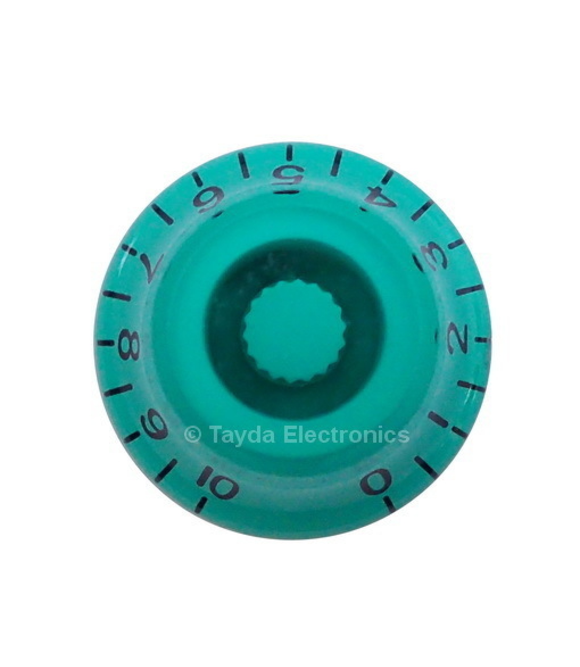 Green Gibson Style Knob Embossed Black Numbering