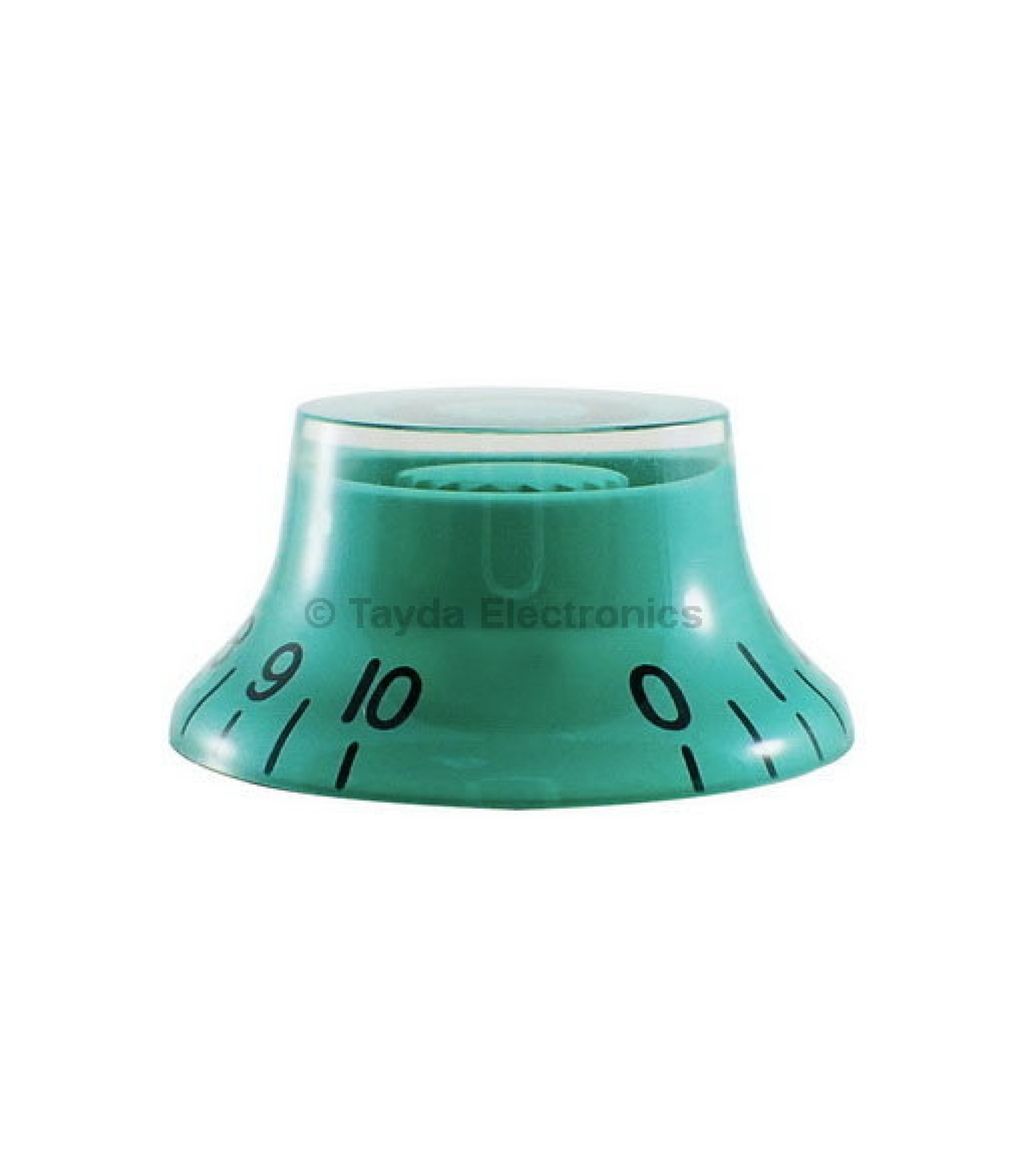 Green Gibson Style Knob Embossed Black Numbering
