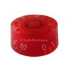 Red Gibson Style Speed Knob Embossed White Numbering