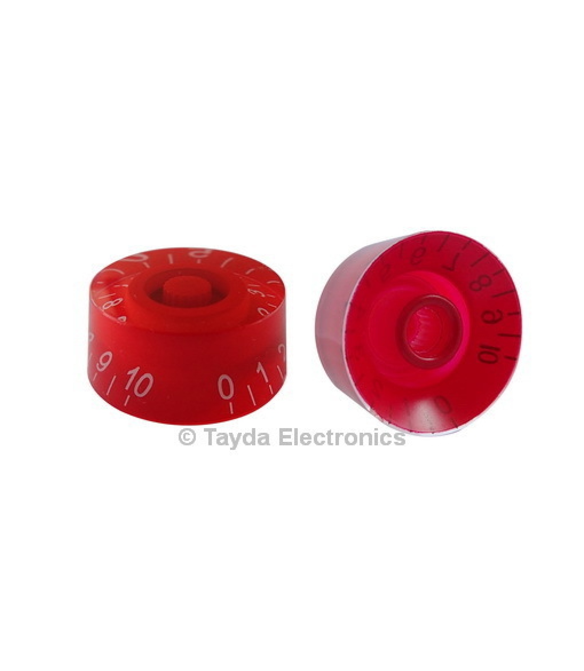 Red Gibson Style Speed Knob Embossed White Numbering