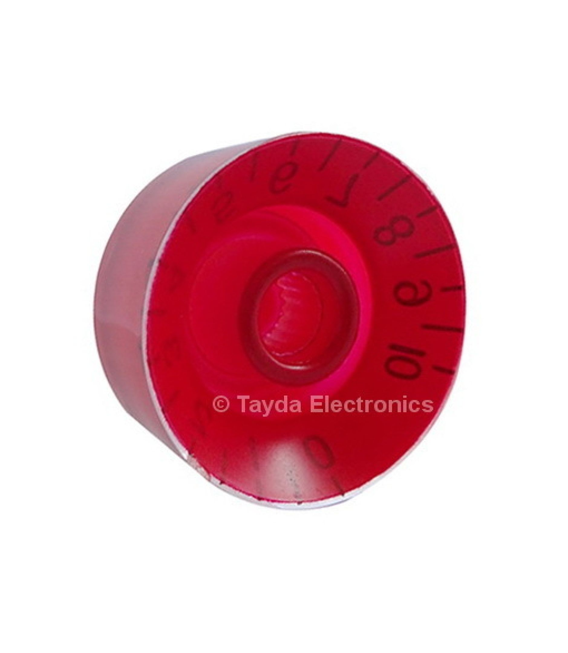 Red Gibson Style Speed Knob Embossed White Numbering
