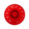 Red Gibson Style Speed Knob Embossed White Numbering