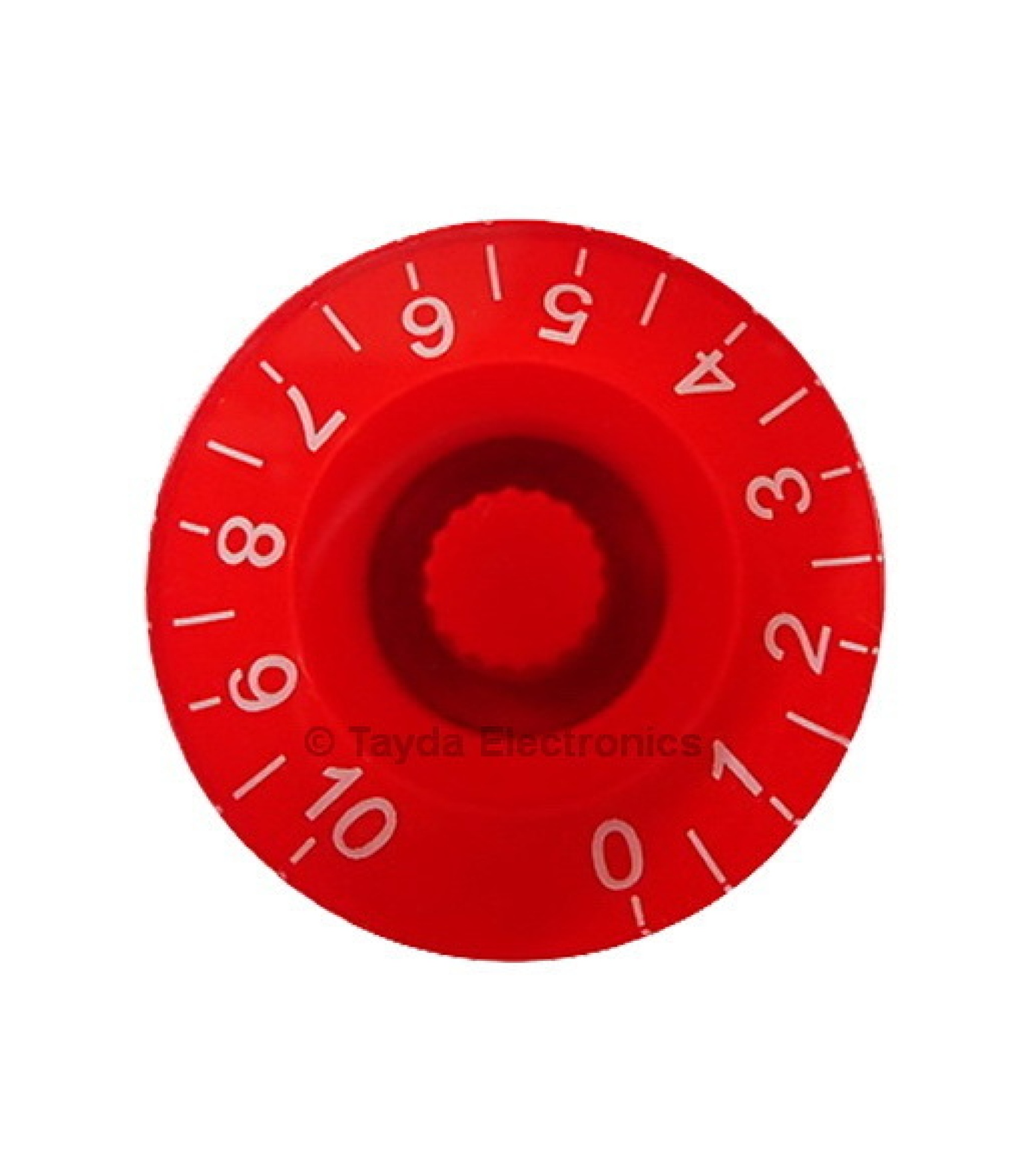 Red Gibson Style Speed Knob Embossed White Numbering